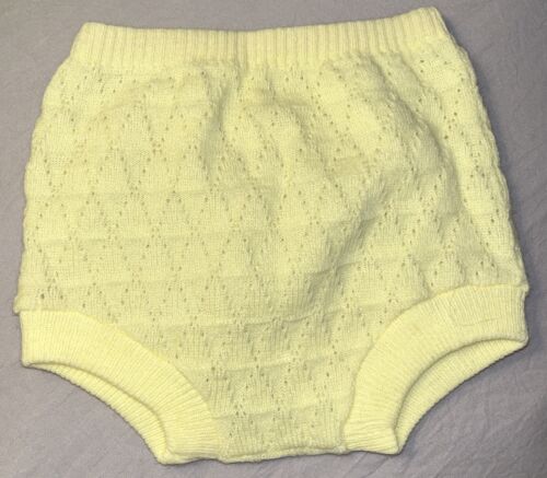 Vintage gelbe Wolle Kleinkind Unterwäsche - Bild 1 von 10