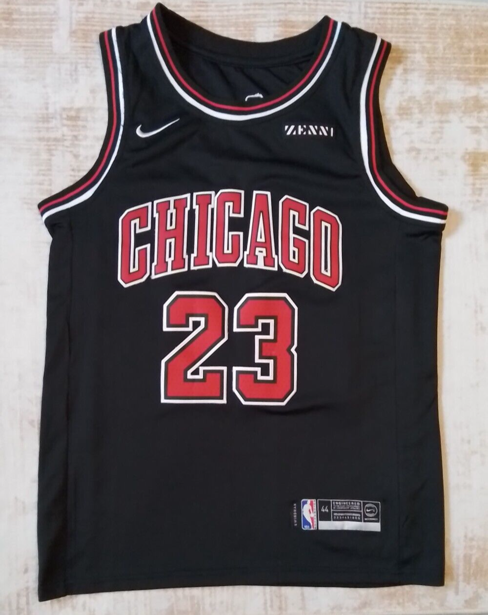 NIKE☆JORDAN☆Basketball Jersey Black Michael Jordan Chicago Bulls Black Nike Jersey Mens Size 44