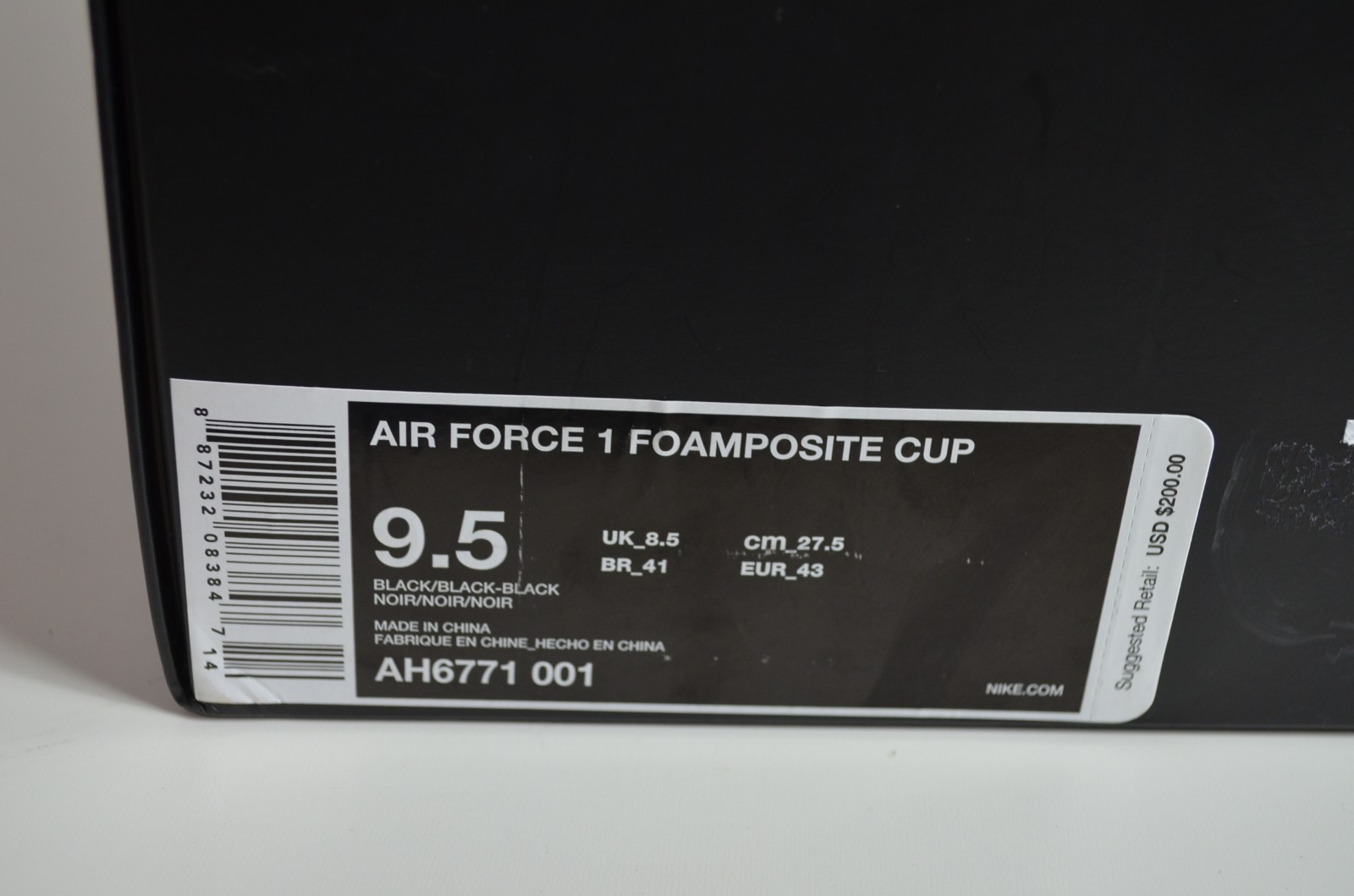 New in box box box nike air force 1 foamposite cup ah6771-001 triple schwarz af1 sz 9,5 b663d8 New in box box box nike air force 1 foamposite cup ah6771-001 triple schwarz af1 sz 9,5 b663d8