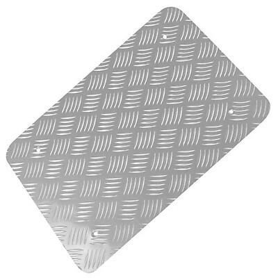 OMP Universal Aluminium Floor Plate In Anodised Silver - 365mm x 420mm - Afbeelding 1 van 1