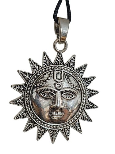 Collar Sol Colgante Grande Metal Surya Verano Cuentas Cordón Declaración... - Imagen 2 de 24
