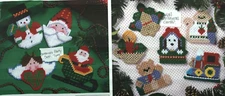 CHRISTMAS MEMORIES & FESTIVE FOURSOME MAGNETS PLASTIC CANVAS PATTERN INSTRUCTION
