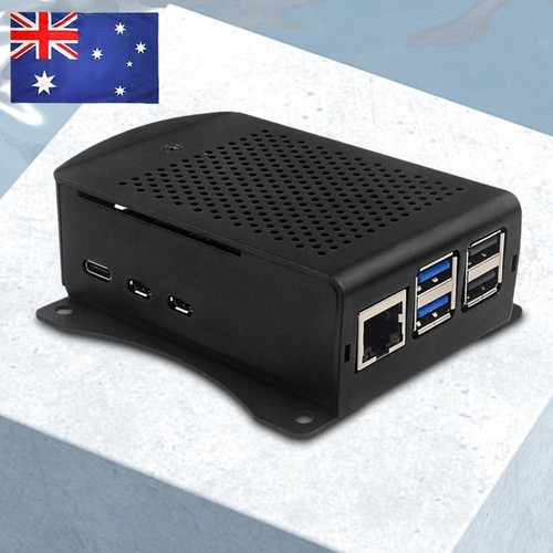 Metal Case with Cooling Fan Aluminum Cases Protective Cases for Raspberry Pi 5