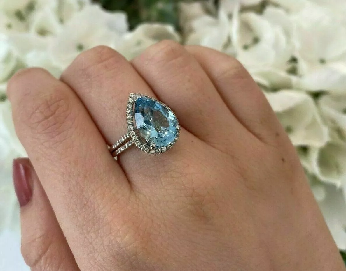 Ebay aquamarine deals ring