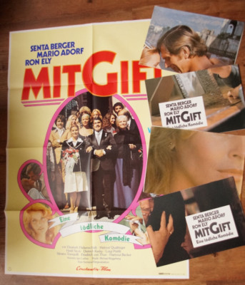 Kinoplakat A1 + 4 Fotos A2 Mitgift Mario Adorf Senta Berger Michael Verhoeven