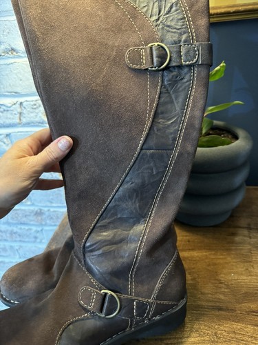 Womens Clarks Nikki Midtown Knee High Tall Brown Suede Flat Size 7.5 - Picture 13 of 13