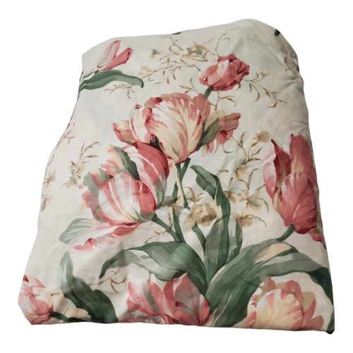 Waverly Garden Room Garden Lane Twin Fitted Sheet Pink Floral Tulips