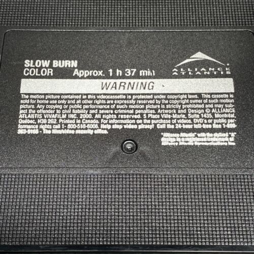 Slow Burn VHS Tape 1999 Thriller Minnie Driver James Spader Josh Brolin - Picture 8 of 8
