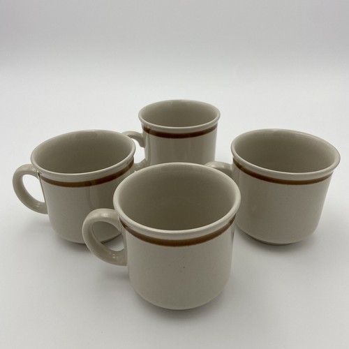 Genuine Stoneware Coffee Mugs - Tea Cups - Made in Japan - 4 x Vintage - 3.0"
