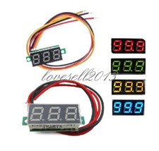 0.28" DC 0-100V / 2.5-30V 2/3-Wire Voltmeter LED Display Voltage Panel Meter LO
