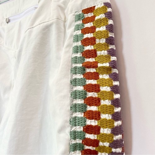 New Free People Movement Cargo Parachute Pants Kaleidoscope Embroidered Large - Picture 9 of 12