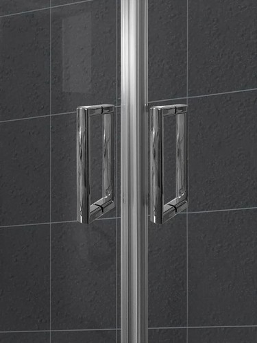 Mampara de ducha frontal 2 fijos con 2 correderas, 195 cm de altura - Serie 11 - Imagen 2 de 3