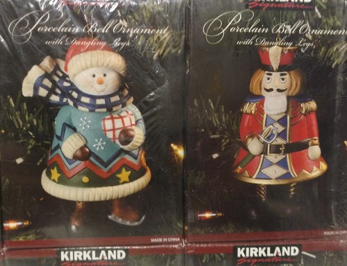 8 Kirkland Porzellan Glocke Ornamente mit baumelnden Beinen neu versiegelt - Bild 2 von 5