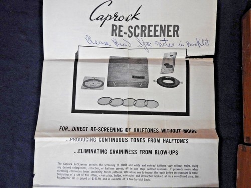 GENUINE 1961 CANON 50-75mm OPTICAL TONE LENS FILTER KIT RE-SCREENER 4 HALF-TONE - Picture 3 of 8