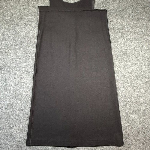 Herve Bernard Long Sleeveless Black Button Up Tunic Dress Virgin Wool Size 10 - Picture 12 of 14