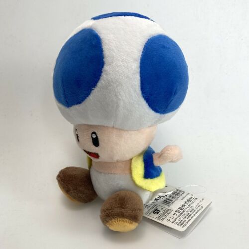 4X Super Mario Bros Toad Brigade Blue Yellow Toad Banktoad Plush Toy Figure 6" - Picture 8 of 11