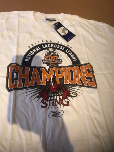 Vintage NLL Arizona Sting Lacrosse Champions Cup 2007 Defunct NEW M - Picture 2 of 7