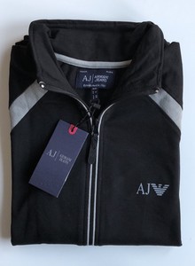 Black Large Long Armani Sleeves New Jeans Size Mens Cardigans Zippers Jumper wOxUAxFq