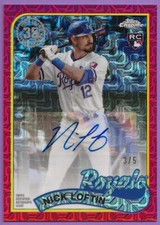 2024 Topps Update Nick Loftin Royals RED Mojo Refractor Autograph # 3 / 5