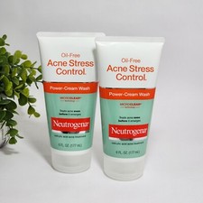 2-Pack Neutrogena Oil-Free Acne Stress Control Power-Cream Wash READ Description