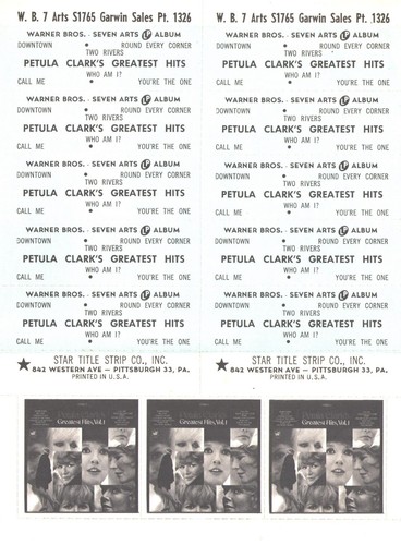 PETULA CLARK-HARD COVER JUKE BOX-EP+45+TITLE STRIPS+MINI PICS-(GREATEST HITS-1) - Picture 5 of 5