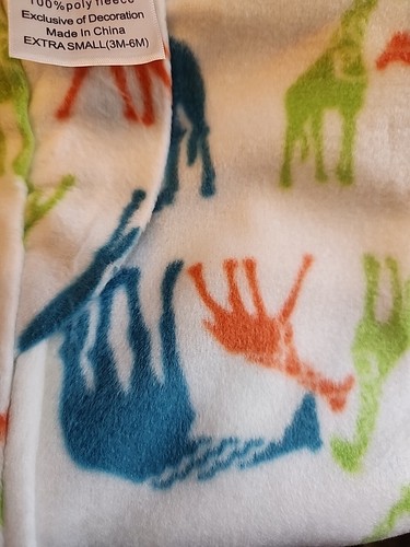 SLEEPING BABY Zipadee-Zip Sleeping Sack Fleece XS 3M-6M Giraffe NEW - Picture 10 of 11