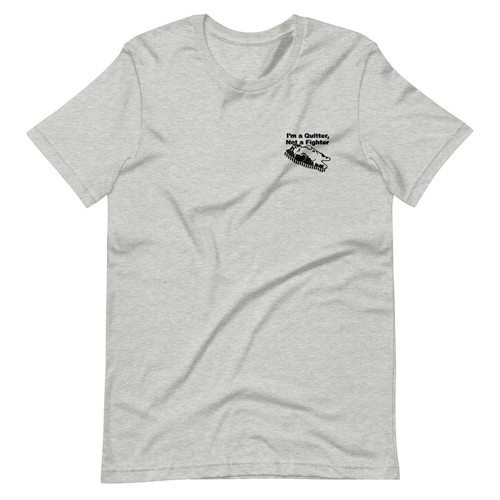 Divertida Camiseta Unisex Bordada Gato "I am a quitter, Not a fighter" - Imagen 11 de 41