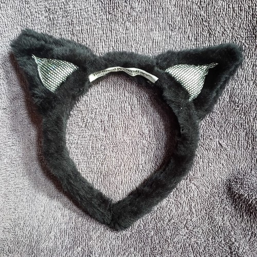 Halloween flauschige schwarz silber Katzenohren Stirnband tolle Prentendears Hannover