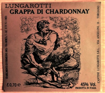 Wine labels ITALY LUNGAROTTI GRAPPA DI CHARDONNAY wine labels