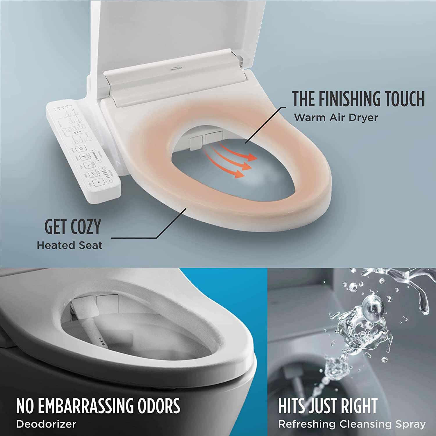 TOTO MW7763074CEFG.10#01 Drake Two-Piece Washlet+ Toilet with C2 Bidet Seat