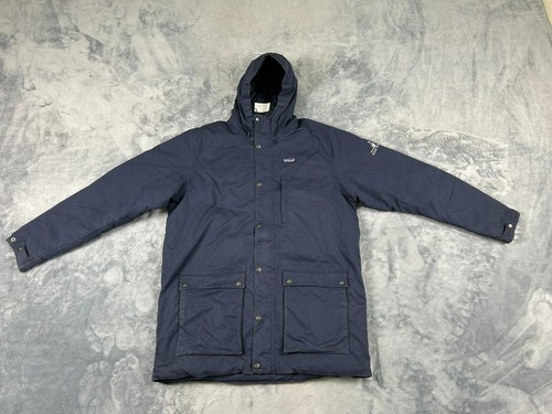 PATAGONIA MAPLE GROVE DAUNEN PARKA HERREN JACKE EXTRA LARGE BLAU KAPUZE LOGO