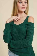 Woman's Open Shoulder Sweater, Medium