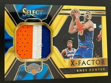 2018-19 Panini Select X-Factor Memorabilia Gold Prizm Patch Enes Kanter ed/10