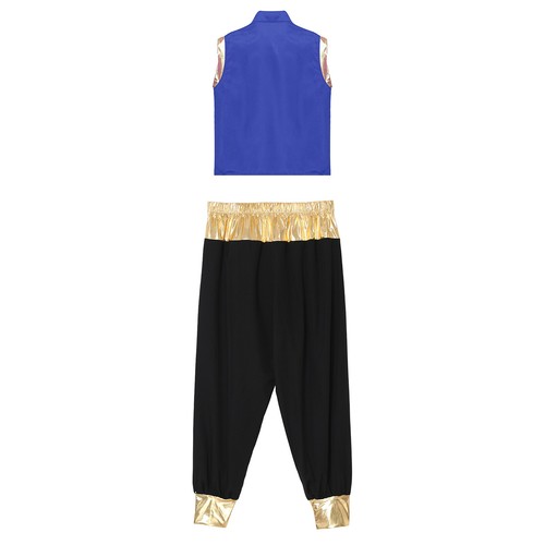 Mens Waistcoat Cosplay Arabian Elastic Waistband Vest Party And Pants Carnival - Picture 9 of 87