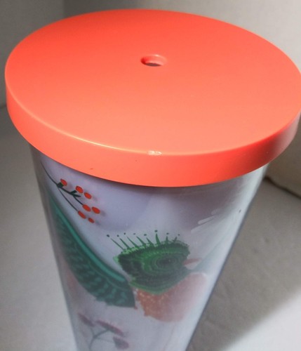 Starbucks 2017 Blue Quetzal Bird Floral Venti 24oz Cold Cup Tumbler No Straw!! - Picture 13 of 13