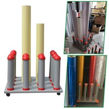 22*22 inch Advertising Material Storage Cart Movable Roll Storage Shelf