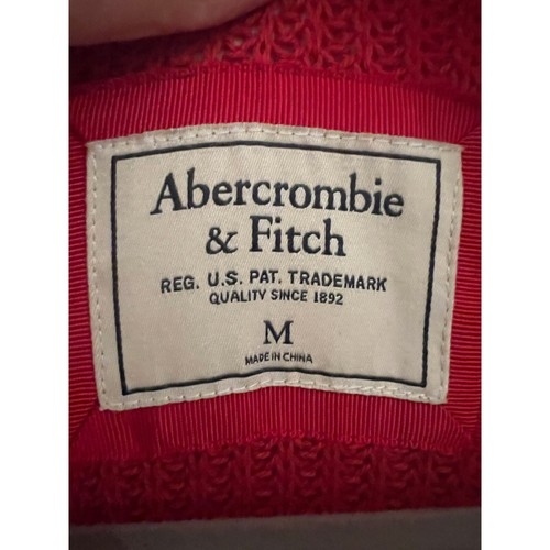 Suéter Para Mujer Abercrombie Fitch Naranja Óxido M Cárdigan Grueso Tejido Botones - Imagen 3 de 6