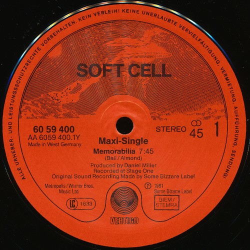 Soft Cell / Memorabilia / Vinyl / Synth-Pop / Minimal / Vertigo / Germany - Bild 3 von 3