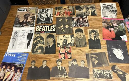 BEATLES 1964 HUGE LOT SCRAPBOOK EARLY CLIPPINGS PHOTO SIGNED NEMS RARE VTG - Picture 2 of 8