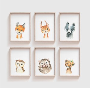 cute animal nursery prints