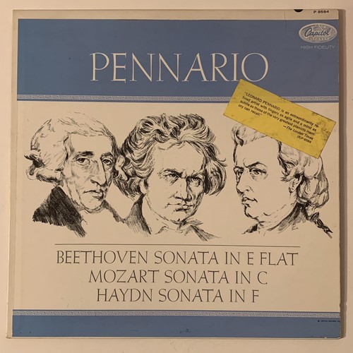 Beethoven Mozart Haydn Leonard Pennario Piano Sonata Capitol Records P 8584 Mono - Picture 1 of 6
