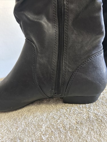 Lower East Side Womens Size 7 Black Knee High Slouch Tall Riding - Foto 6 di 19
