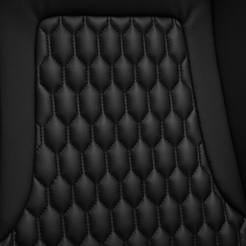 Pair of White+Black PVC Carbon Fiber Reclinable Leather Racing Seats W/Silders - Picture 7 of 9
