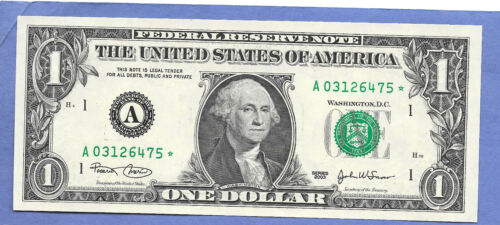 CRISP UNC. 2003 BOSTON $1.00 *STAR* NOTE FROM THE SERIES SHOWN