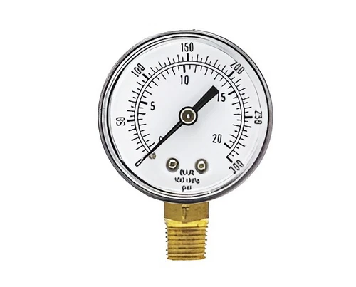 2" Pressure Gauge 0-100 PSI 1/4" NPT Bottom Mount Steel for Propane LP Gas