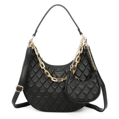 Hobo-Schultertasche Umhängetasche Handtasche aus rundem PU-Leder mit Handtasche für Damen - Bild 7 von 14