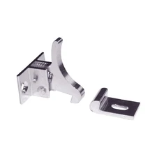 Extra Heavy Duty Elbow Latch Cabinet Door / Window Catch - Nickel, with screws