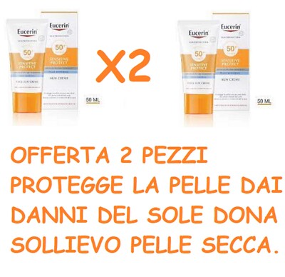 EUCERIN PROTECT 50+ SCHÜTZT DIE HAUT VOR SONNENSCHÄDEN 50ML 2 STÜCK ANGEBOT