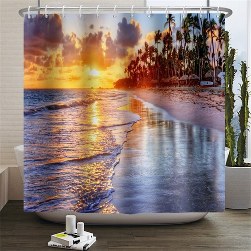 Seascapes Desert Waterproof Shower Curtain Extra Long Bathroom Curtains 12Hooks - Picture 20 of 38