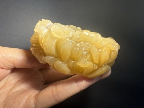 58.4mm/Natural Due Color Mongolian Jade Bangle/ She TeiCui Jade/Carved Flowers